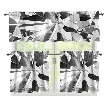 Diamond Print 3 Piece Kitchen Curtains