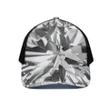 Diamond Print Black Mesh Trucker Hat