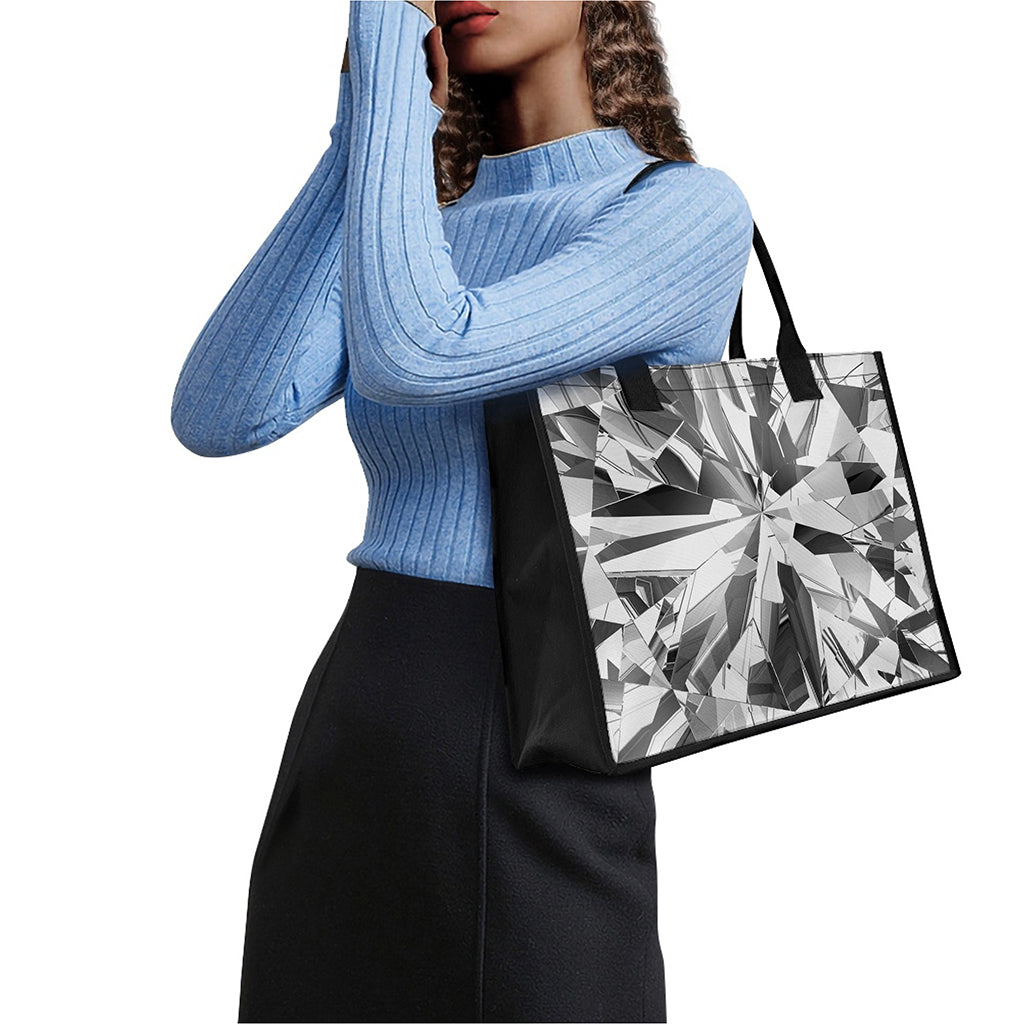 Diamond Print Canvas Tote Bag