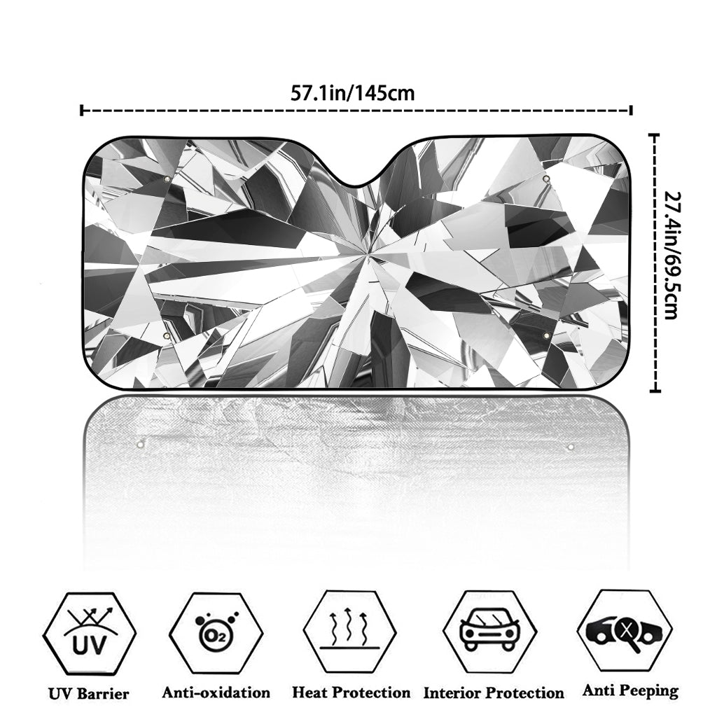Diamond Print Car Windshield Sun Shade