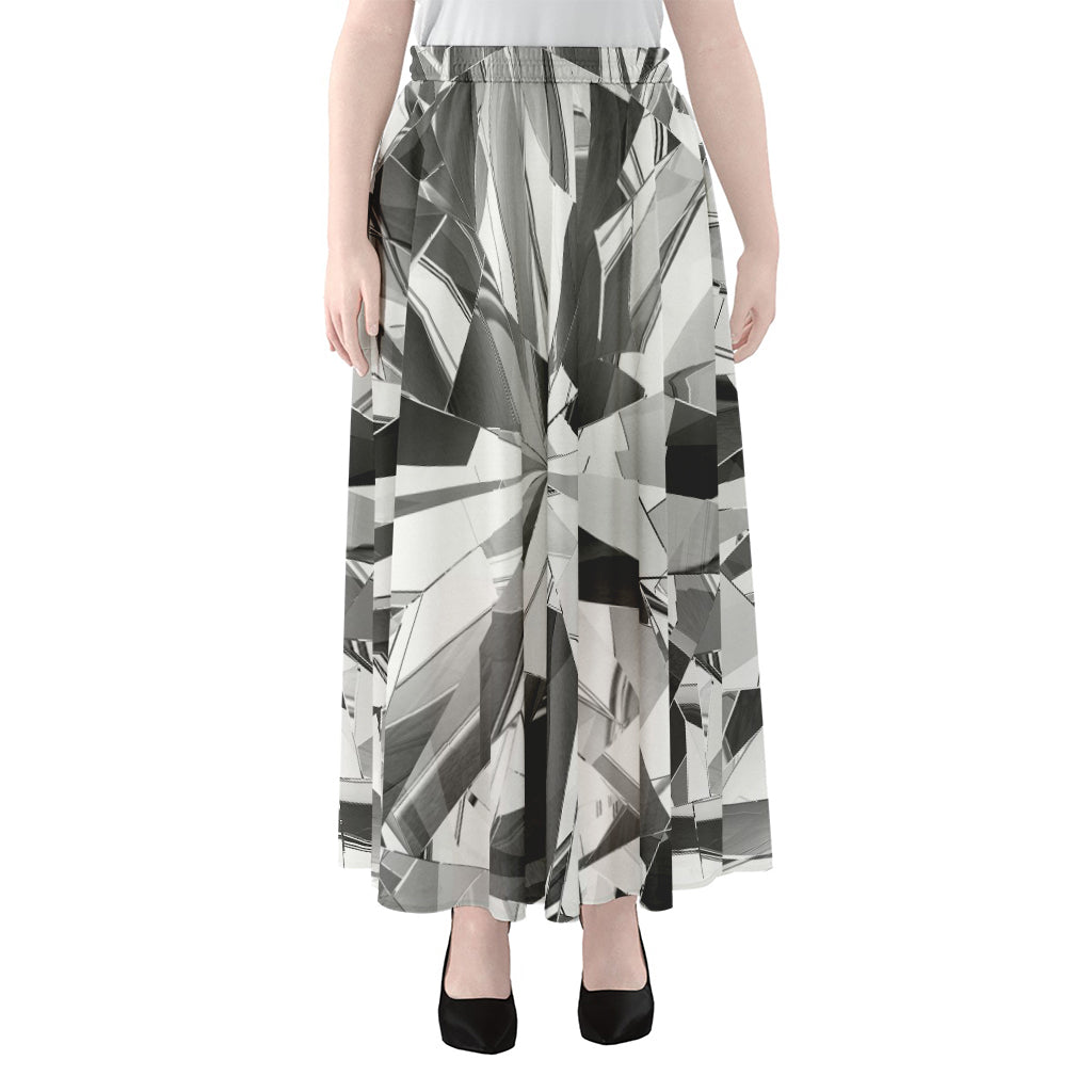 Diamond Print Chiffon Maxi Skirt