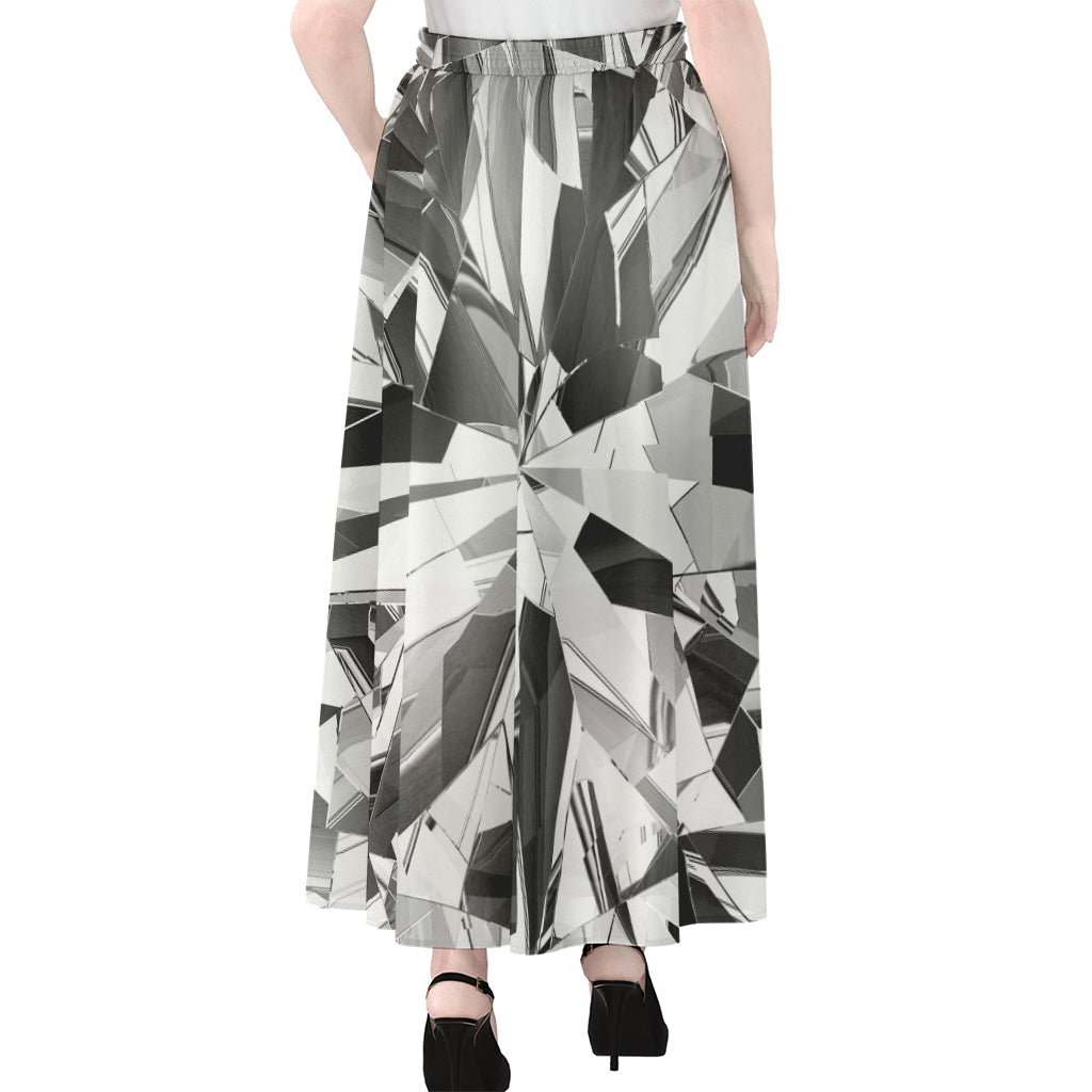 Diamond Print Chiffon Maxi Skirt