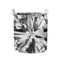 Diamond Print Collapsible Laundry Basket