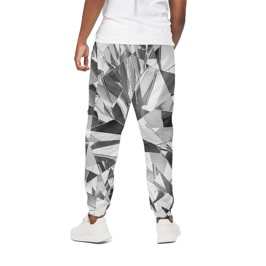 Diamond Print Cotton Pants