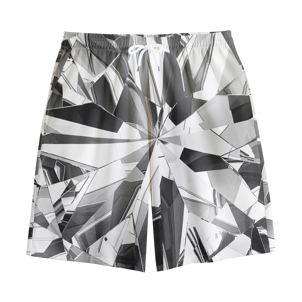 Diamond Print Cotton Shorts
