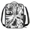 Diamond Print Crossbody Lunch Bag