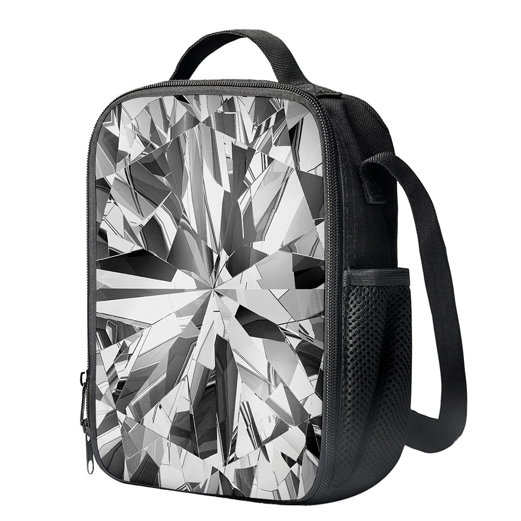 Diamond Print Crossbody Lunch Bag