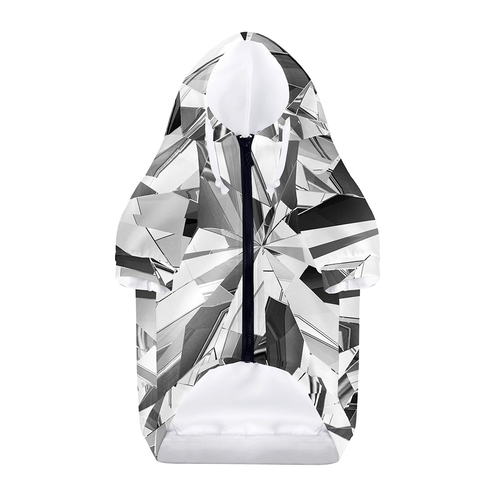 Diamond Print Dog Zip Up Hoodie