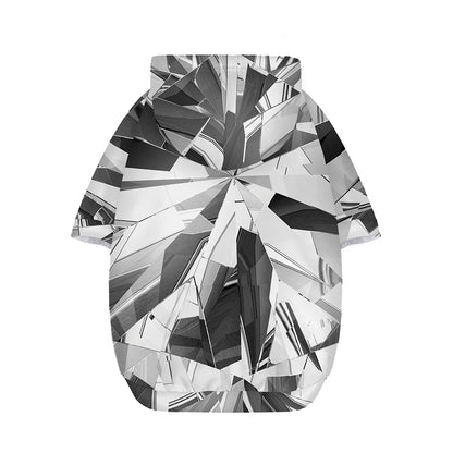 Diamond Print Dog Zip Up Hoodie