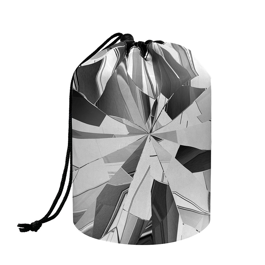 Diamond Print Drawstring Makeup Bag