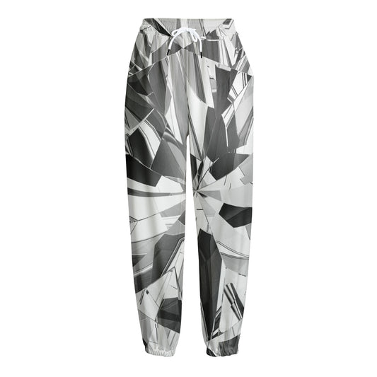 Diamond Print Fleece Lined Knit Pants