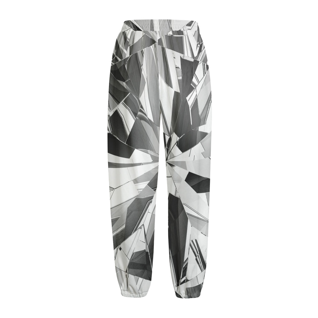 Diamond Print Fleece Lined Knit Pants