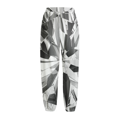 Diamond Print Fleece Lined Knit Pants