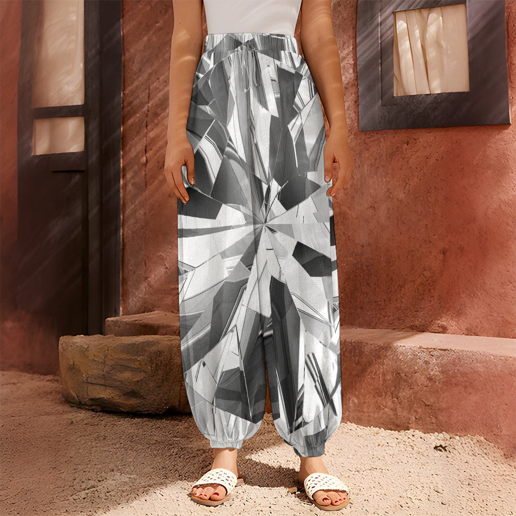 Diamond Print Harem Pants