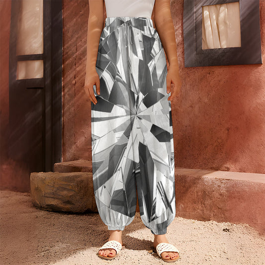 Diamond Print Harem Pants