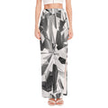 Diamond Print High Slit Maxi Skirt