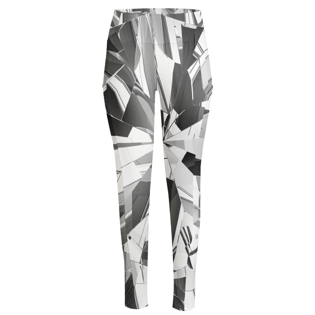 Diamond Print High-Waisted Pocket Leggings