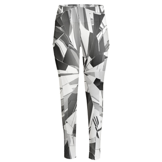 Diamond Print High-Waisted Pocket Leggings