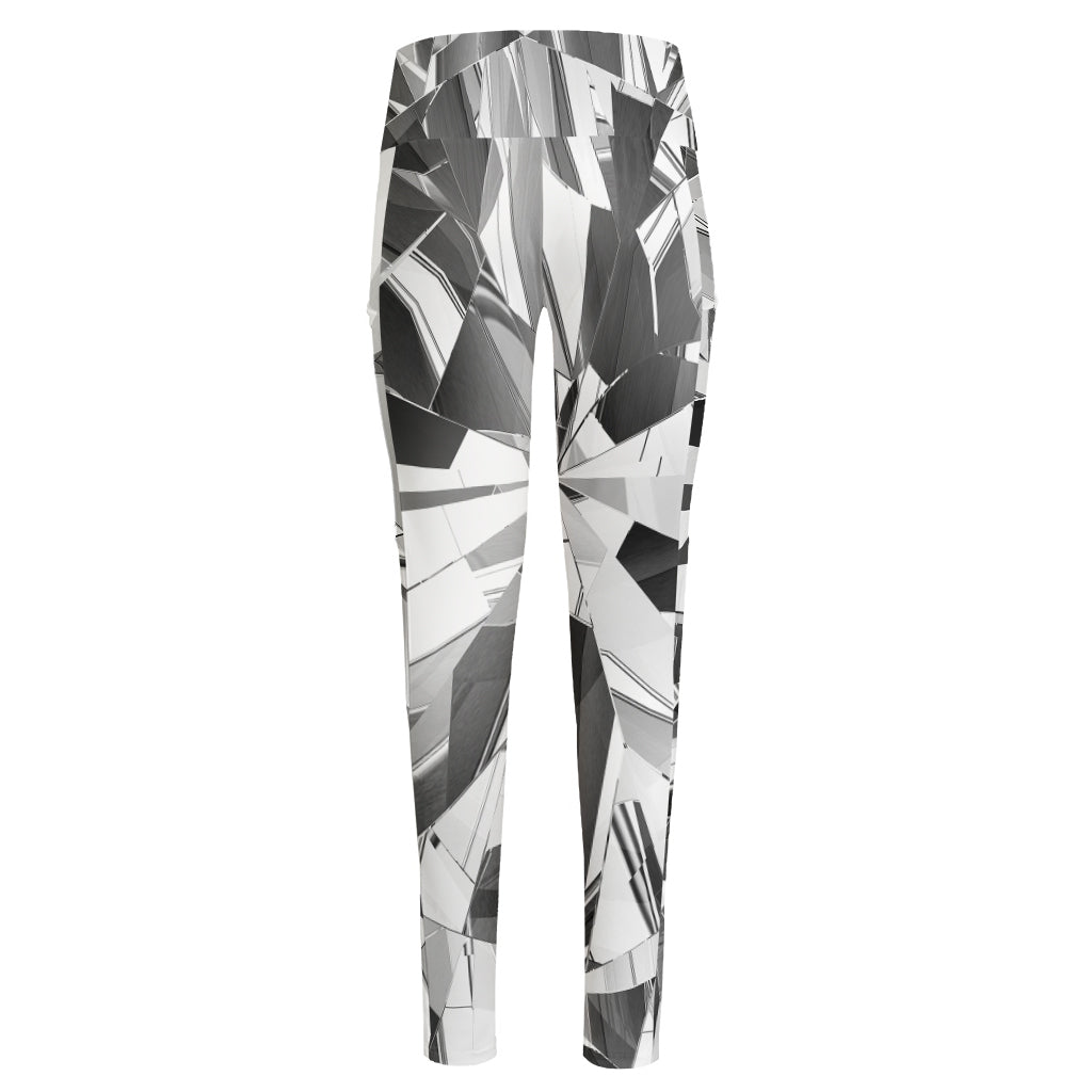 Diamond Print High-Waisted Pocket Leggings