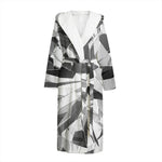 Diamond Print Hooded Bathrobe