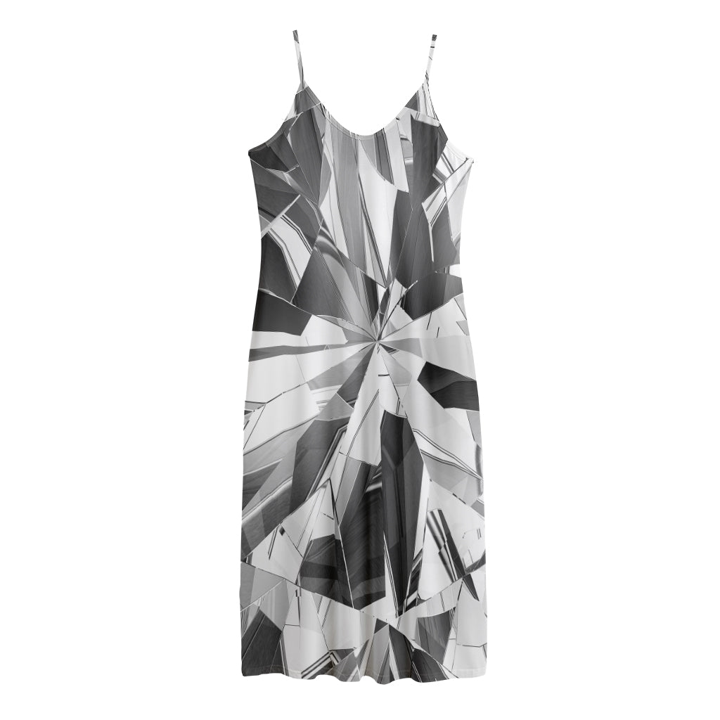 Diamond Print Jersey Midi Cami Dress