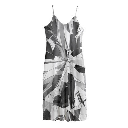 Diamond Print Jersey Midi Cami Dress