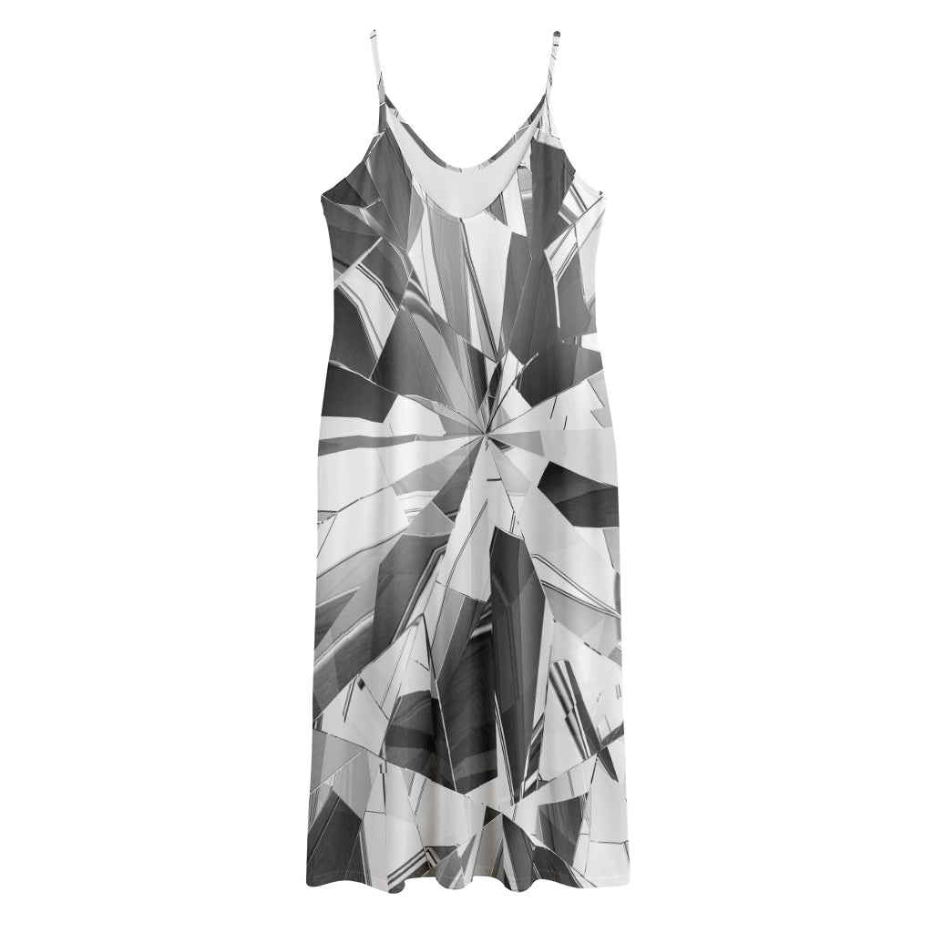 Diamond Print Jersey Midi Cami Dress