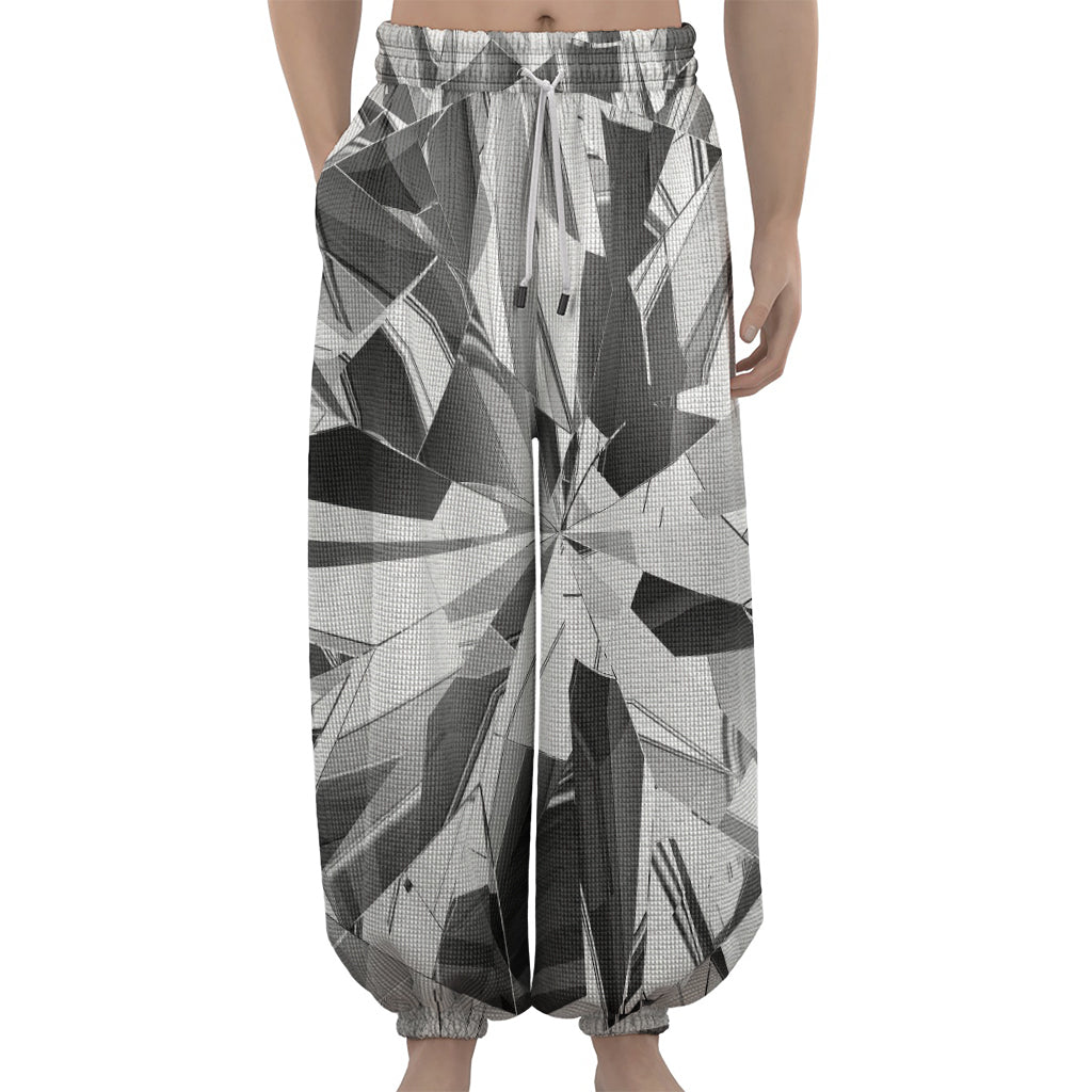 Diamond Print Lantern Pants