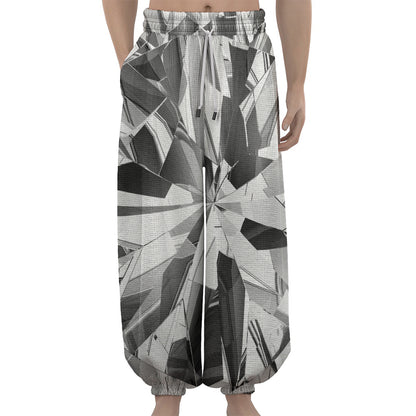 Diamond Print Lantern Pants