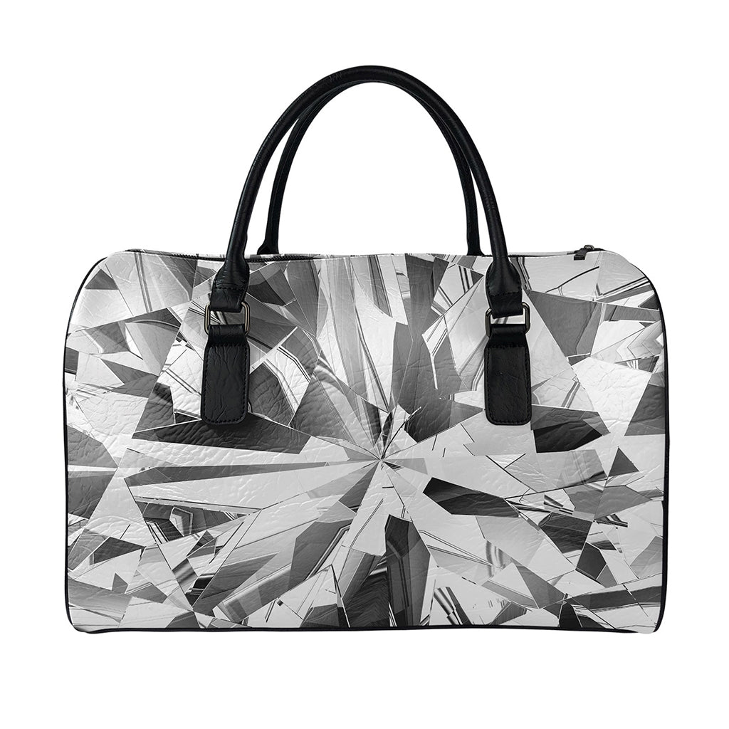 Diamond Print Leather Duffle Bag