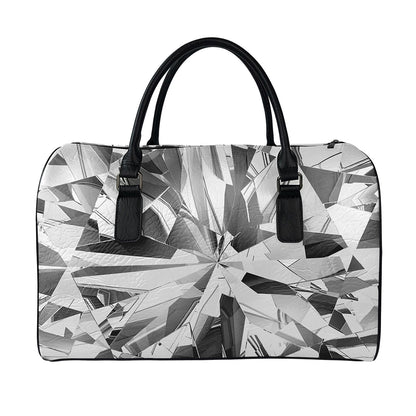 Diamond Print Leather Duffle Bag