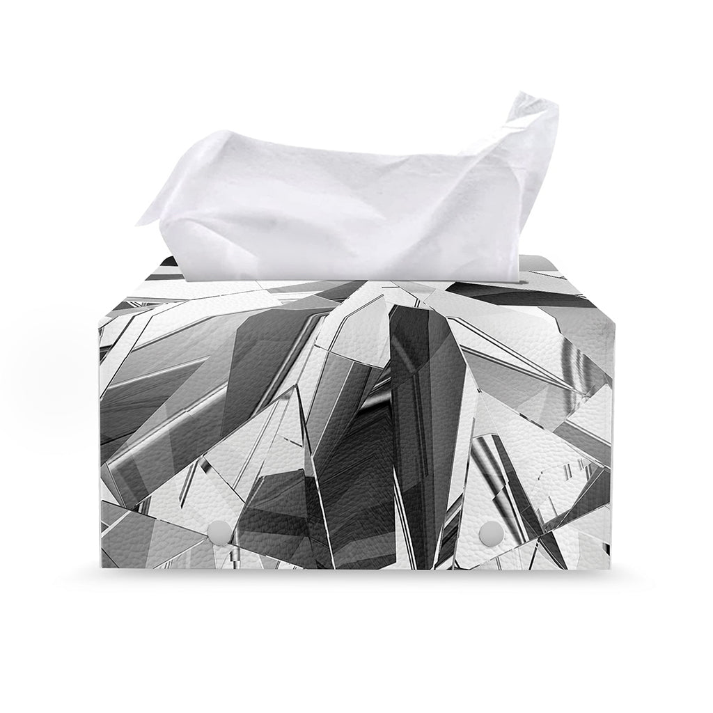 Diamond Print Leather Tissue Box Cover