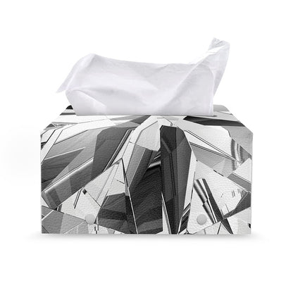 Diamond Print Leather Tissue Box Cover