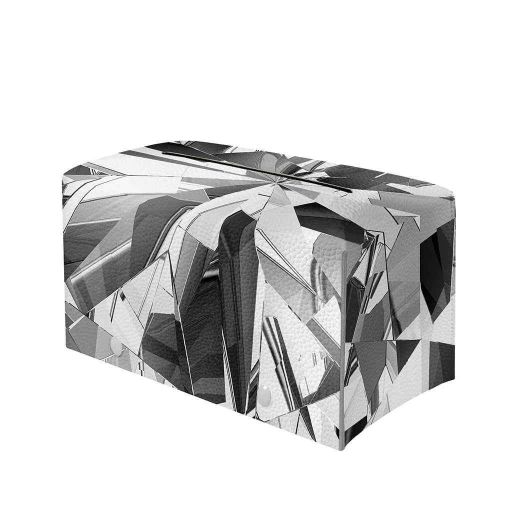 Diamond Print Leather Tissue Box Cover