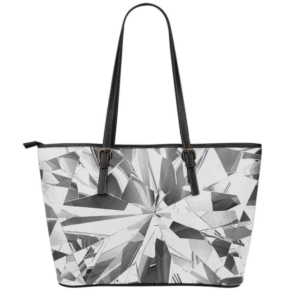 Diamond Print Leather Tote Bag
