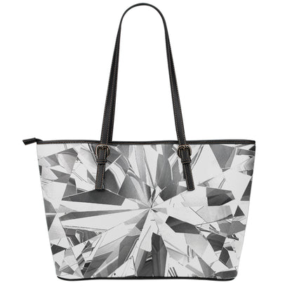 Diamond Print Leather Tote Bag