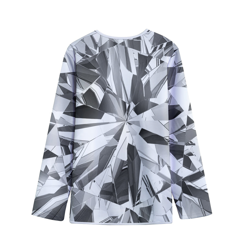 Diamond Print Long Sleeve Short Coat