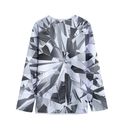Diamond Print Long Sleeve Short Coat