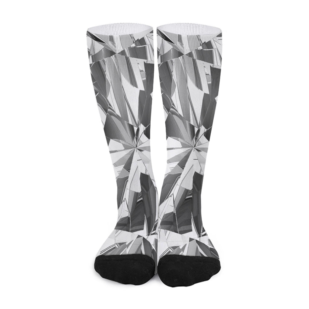 Diamond Print Long Socks