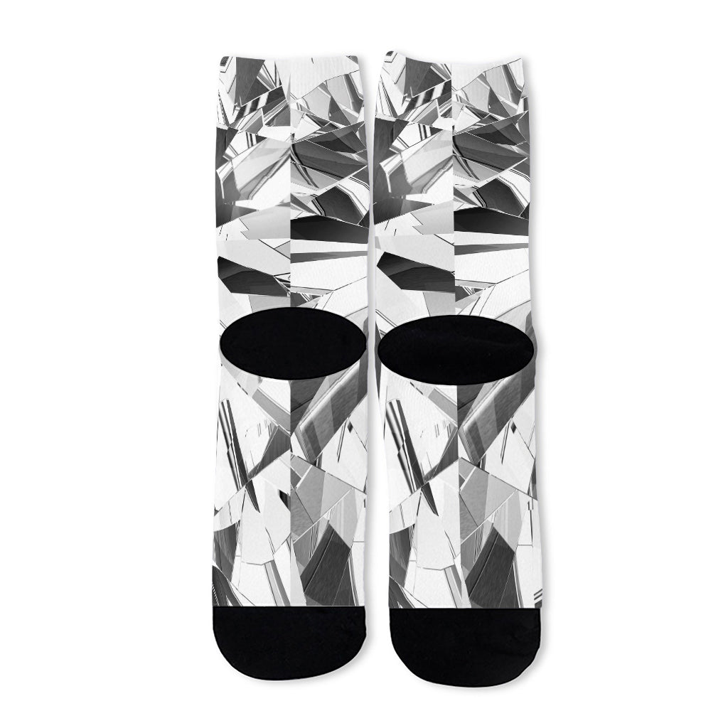 Diamond Print Long Socks