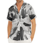 Diamond Print Men's Deep V-Neck Shirt