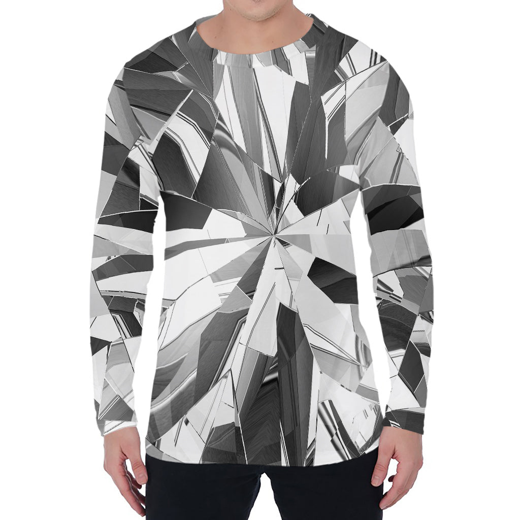 Diamond Print Men's Long Sleeve T-Shirt
