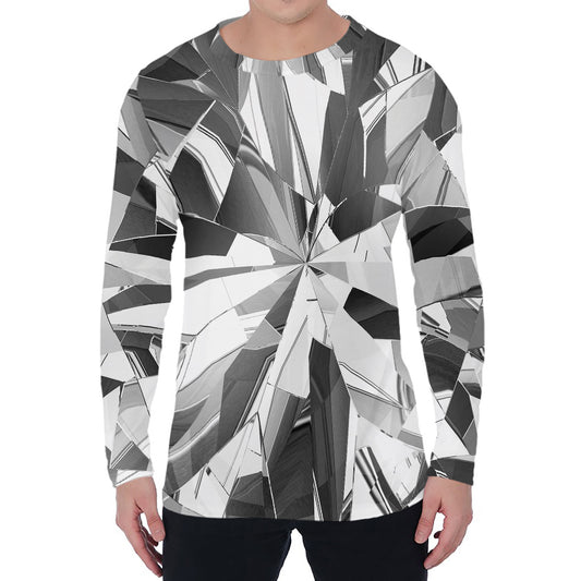 Diamond Print Men's Long Sleeve T-Shirt