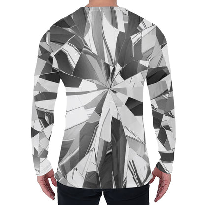 Diamond Print Men's Long Sleeve T-Shirt