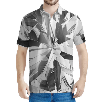 Diamond Print Men's Polo Shirt