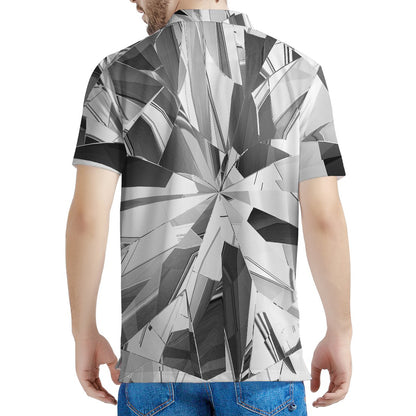 Diamond Print Men's Polo Shirt