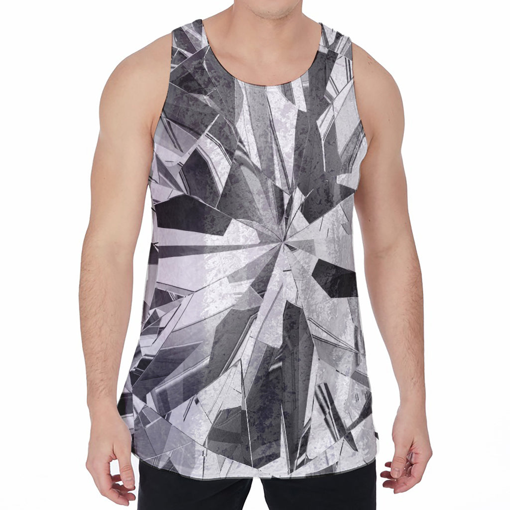 Diamond Print Men's Velvet Tank Top