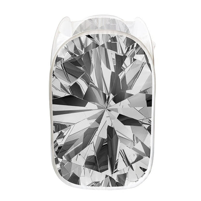 Diamond Print Mesh Laundry Hamper