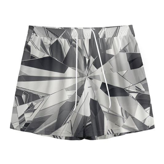 Diamond Print Mesh Shorts