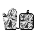 Diamond Print Oven Mitt And Pot Holder Set